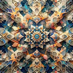 Islamic texture seamless texture dimensional arabic ornamental background