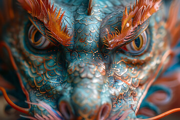 closeup of dragon