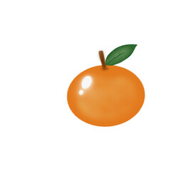 orange with leaf