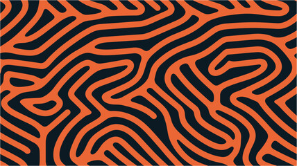 Light Orange vector template with curved lines. Seamless vector background. Abstract trendy for background. Graphic contour ornament. Colorful wave lines pattern.