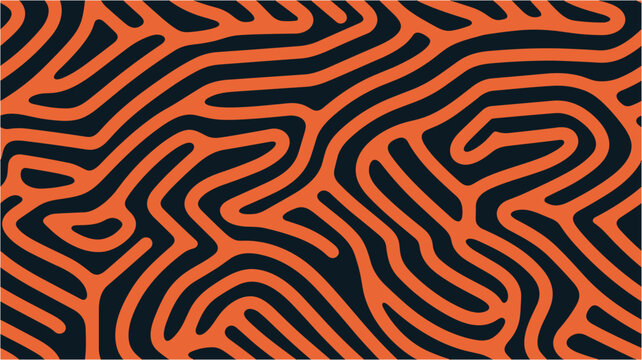 Light Orange vector template with curved lines. Seamless vector background. Abstract trendy for background. Graphic contour ornament. Colorful wave lines pattern.
