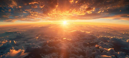 Foto auf Acrylglas sunrise over the earth © paul