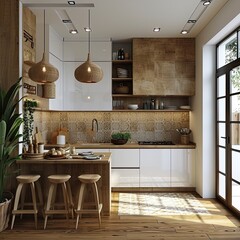 Beautiful kitchen interior in the style of Provence