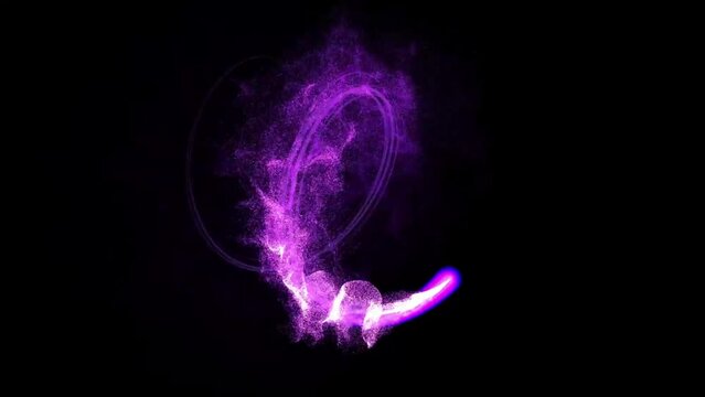 Animated Purple Particle Swirl Overlay - A Dynamic Graphic Element of Energy