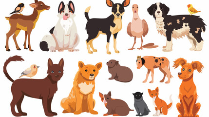 Obraz na płótnie Canvas Domestic animals design vector illustration eps10 
