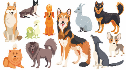 Domestic animals design vector illustration eps10 