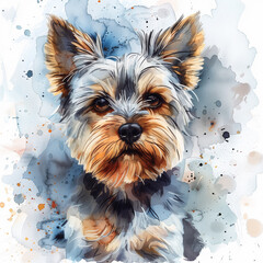 Yorkshire Terrier Charm Adorable Dog Illustration