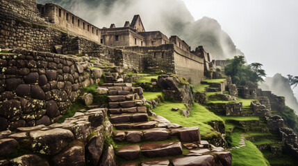 Machu Picchu ruins Cusco Peru - obrazy, fototapety, plakaty