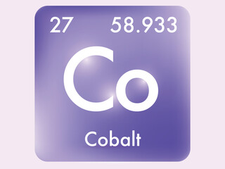 Cobalt icon style concept on Periodic table