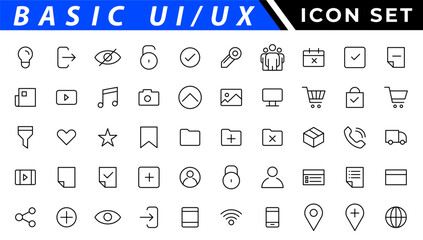 ux ui Icons bundle. Linear dot style Icons. Vector illustration