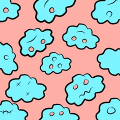 Zelfklevend Fotobehang Patterns Seamless cute Desain "cloud" © Rini