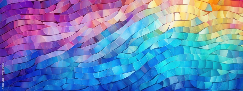 Poster colorful abstract background with wavy pattern generative ai