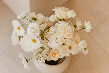 Bouquet de fleurs blanches