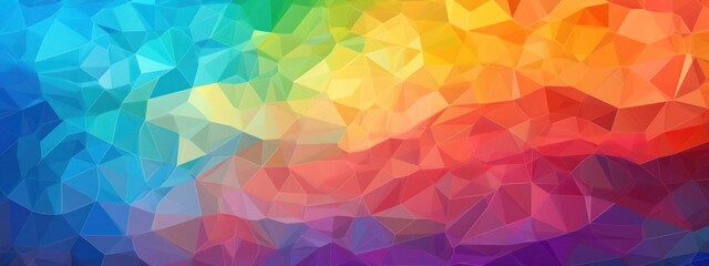 Multicolored Abstract Background With Triangular Shapes Generative AI - obrazy, fototapety, plakaty