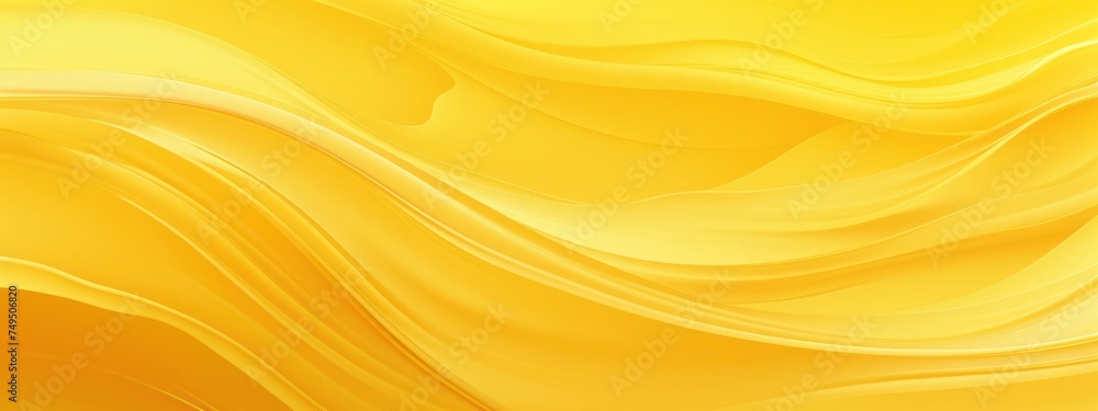 Poster yellow background with wavy lines generative ai