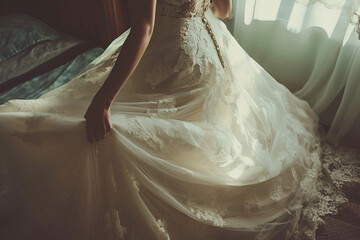 Bride in dress