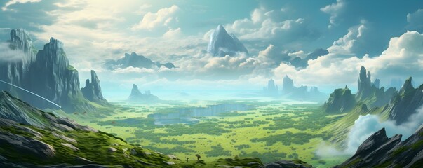 Magical Animated Landscape: High-Quality Wallpaper. Concept Fantasy, Animated, Landscape, Wallpaper