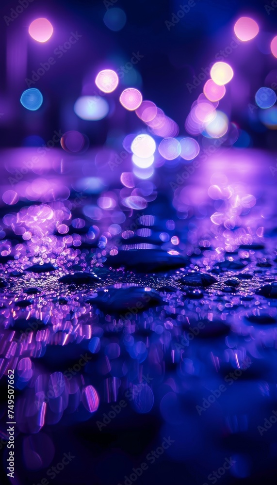 Poster colorful wet surface with vibrant water droplets, creating an artistic macro background image.