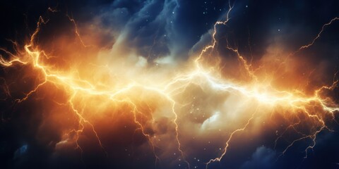 Lightning Storm in the Sky Generative AI - obrazy, fototapety, plakaty