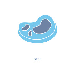 beef concept line icon. Simple element illustration. beef concept outline symbol design.