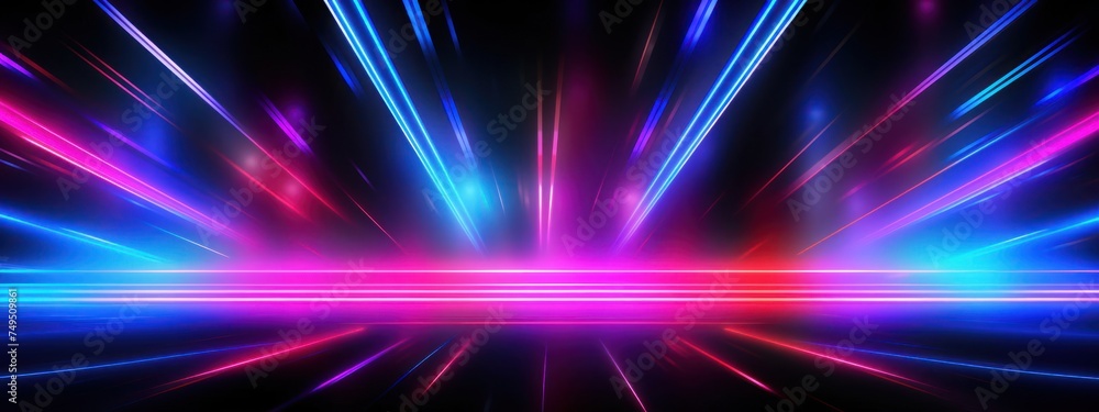Aufkleber vibrant abstract background with bright lights and lines generative ai