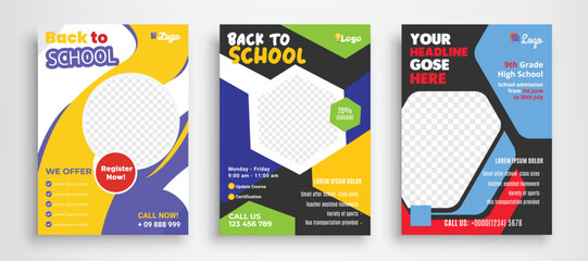 Education Book Cover Design Template in A4. Can be adapt to Brochure, Annual Report, Magazine, Poster, Business Presentation, Portfolio, Flyer, Banner, Website. - obrazy, fototapety, plakaty