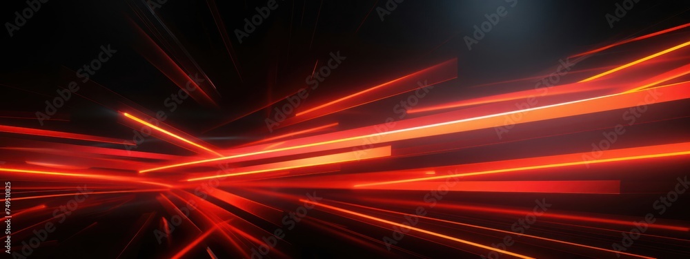 Poster abstract red and black background with lines generative ai