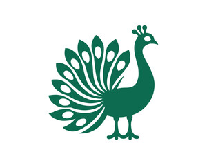 abstract and religion peacock logo design