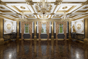 Fototapeta premium 3d rendering of the hall in classical style