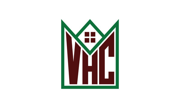VHC initial letter real estate builders logo design vector. construction, housing, home marker, property, building, apartment, flat, compartment, business, corporate, house rent, rental, commercial