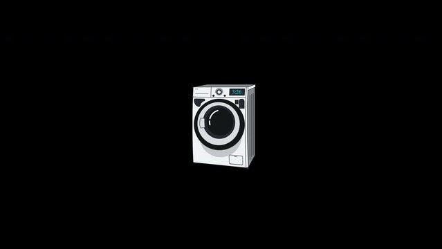 footage 2D washing machine