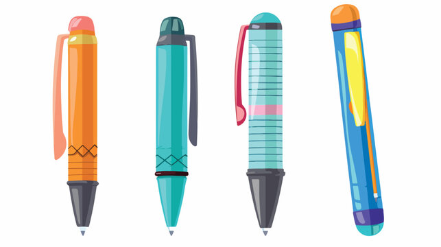 Pen office or school stationery accessory isolated 
