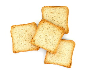  bread slices isolated on white