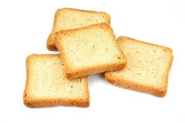  bread slices isolated on white