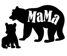 mama bear and cub 