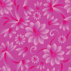 Watercolor Seamless floral pattern for background, textile, wallpaper, fabric design.