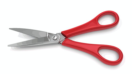 Red scissor isolated over white background. vector 