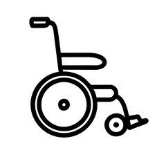 Icon wheelchair with handles and wheels