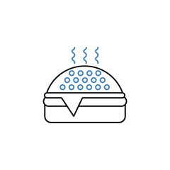 hamburger concept line icon. Simple element illustration. hamburger concept outline symbol design.