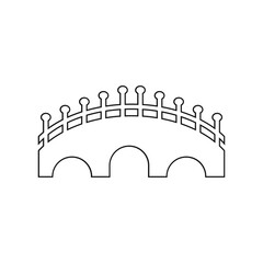 Abstract line bridge premium vector icon design 