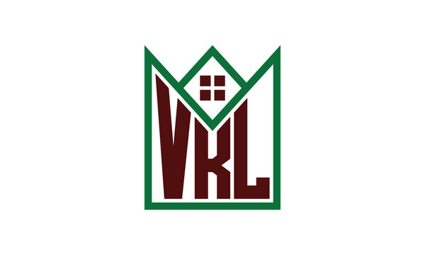 VKL initial letter real estate builders logo design vector. construction, housing, home marker, property, building, apartment, flat, compartment, business, corporate, house rent, rental, commercial