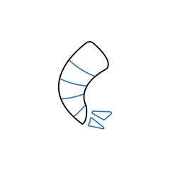 shrimp concept line icon. Simple element illustration. shrimp concept outline symbol design.