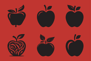 silhouettes Vector design of  Apple 