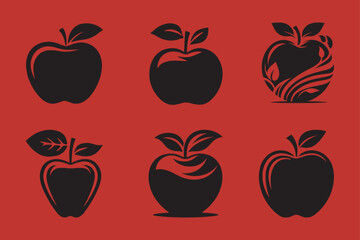 silhouettes Vector design of  Apple 