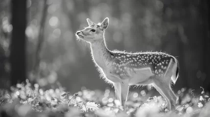 Foto auf Alu-Dibond deer in the woods © paul