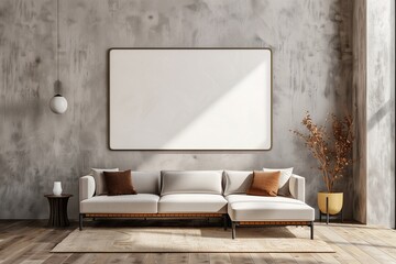 chaise lounge mockup in a living room of a house