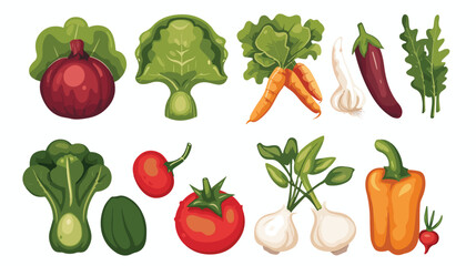 Vegetarian product healthy food vector illustration