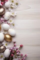 Fototapeta na wymiar Easter eggs on a beautiful background