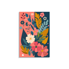 Abstract floral wall frame