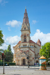 Cathedral of St. Paul of the German Evangelical Lutheran Church of Ukraine, Odesa. Limestone religious edifice built in the 19th century, with Gothic & Romanesque elements.
